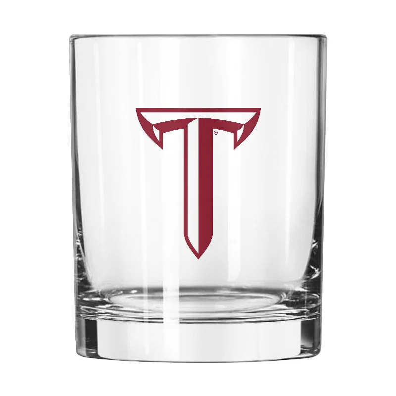 Personalized Team Mugs For Friends-Troy 14oz Gameday Rocks Glass