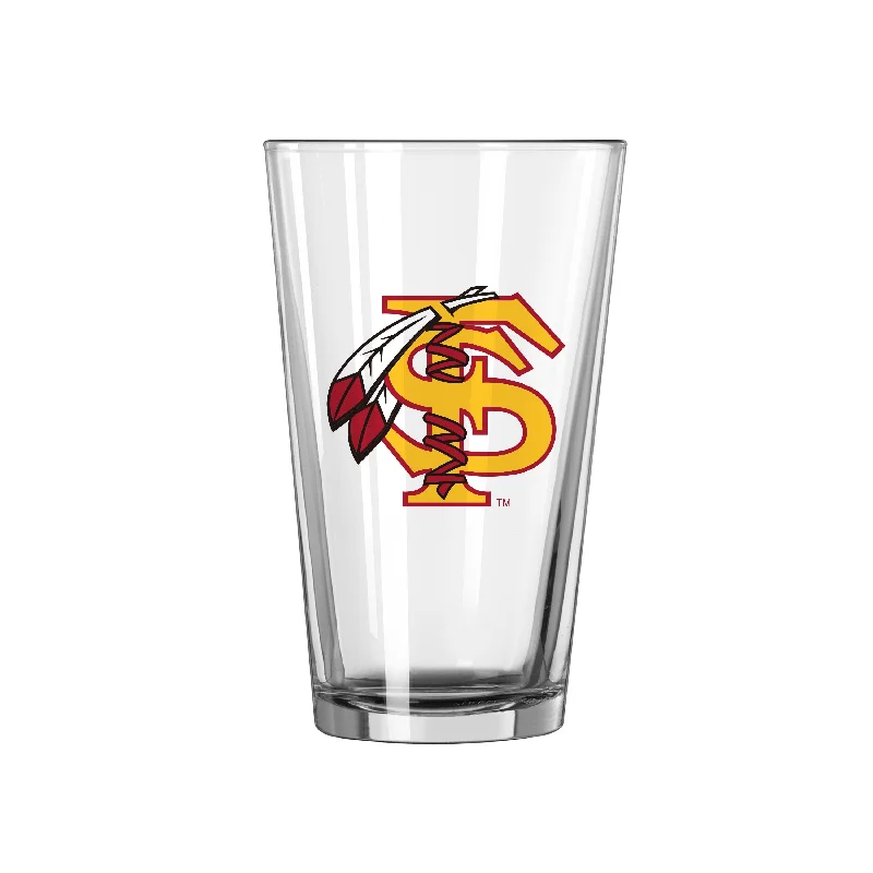 Team Mugs With Team Spirit And Custom Quotes-Florida State Vault 16oz Logo Pint Glass