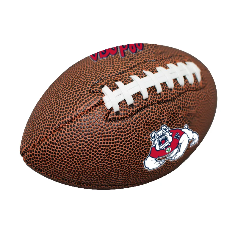 Rugby Balls With Custom Designs-Fresno State Mini Size Composite Football