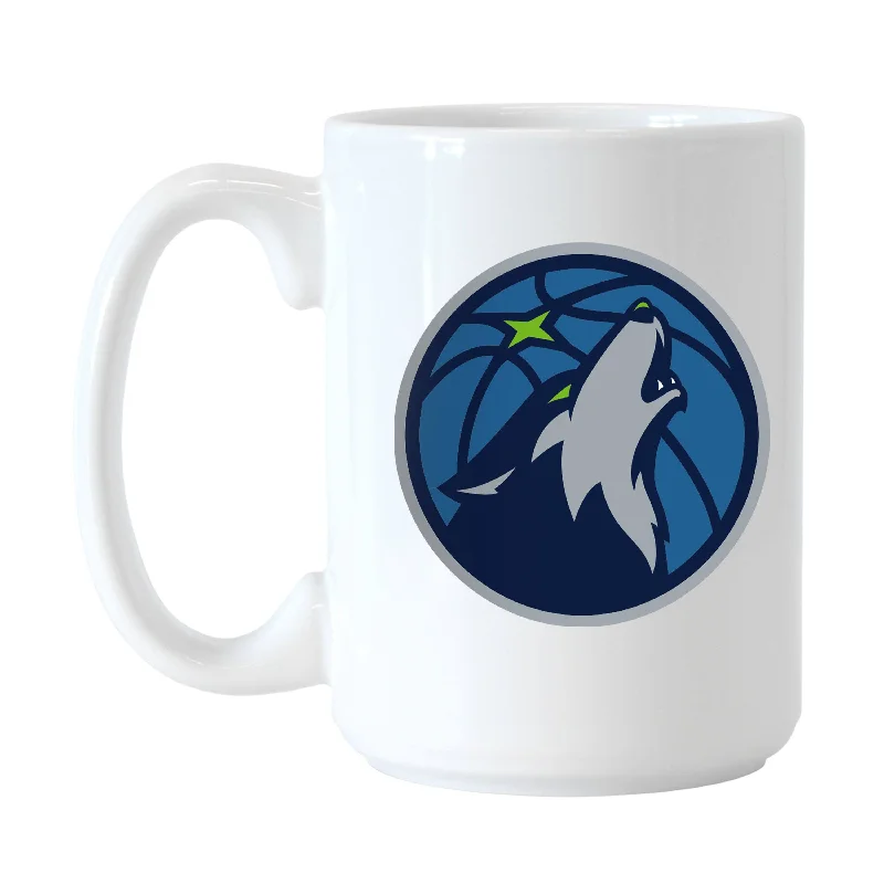 Customizable Mugs For Team Fundraisers-Minnesota Timberwolves 15oz Gameday Sublimated Mug