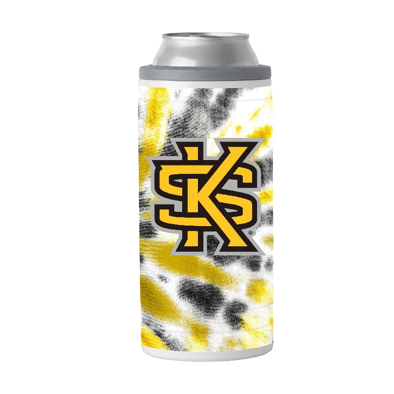 Eco-Friendly Team Mugs For Sports Teams-Kennesaw State 12oz Tie Dye Slim Can Coolie