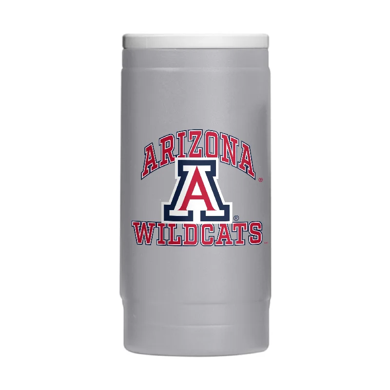 Team Mugs With Personalized Messages-Arizona 12oz Athletic Powder Coat Slim Can Coolie