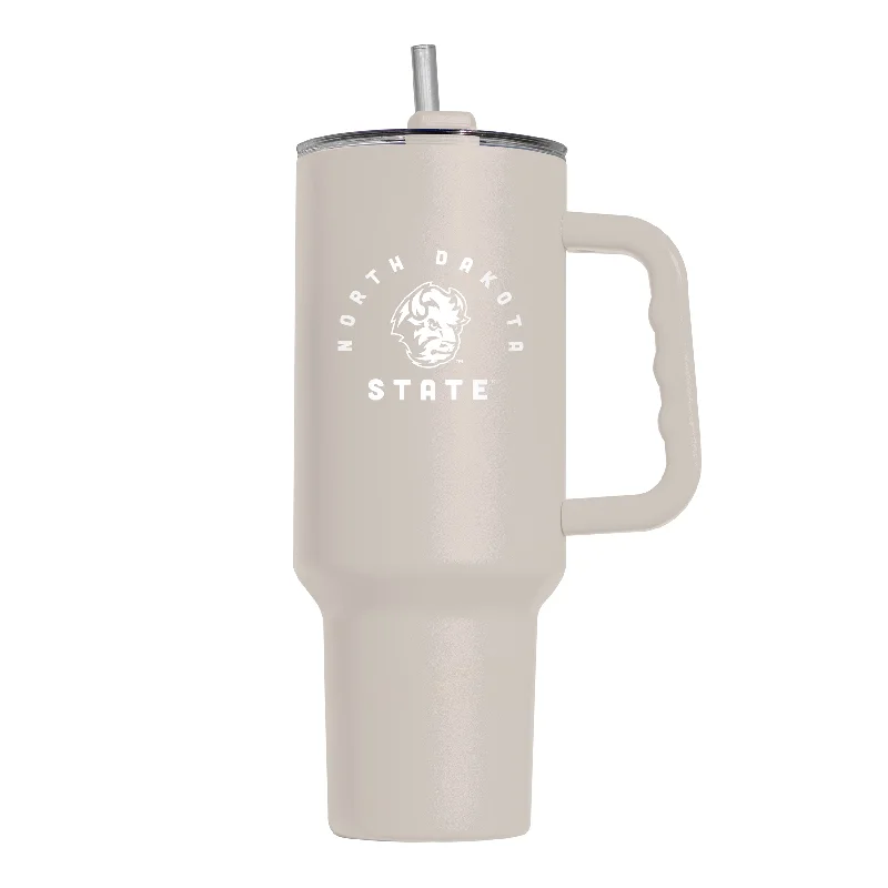 Premium Team Mugs-North Dakota State Sand 40oz Archway Powder Coat Tumbler