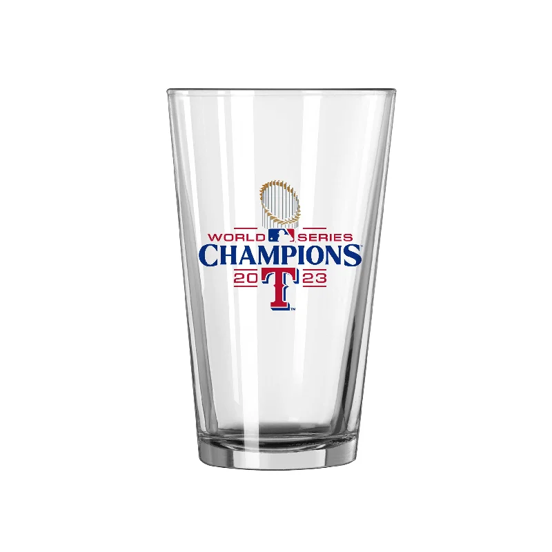 Affordable Custom Team Mugs-Texas Rangers 16oz 2023 World Series Champions Pint Glass