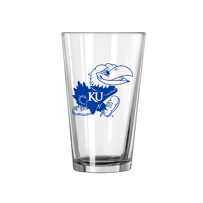 Team Mugs For Gift Giving-Kansas Alternate 16oz Gameday Pint Glass