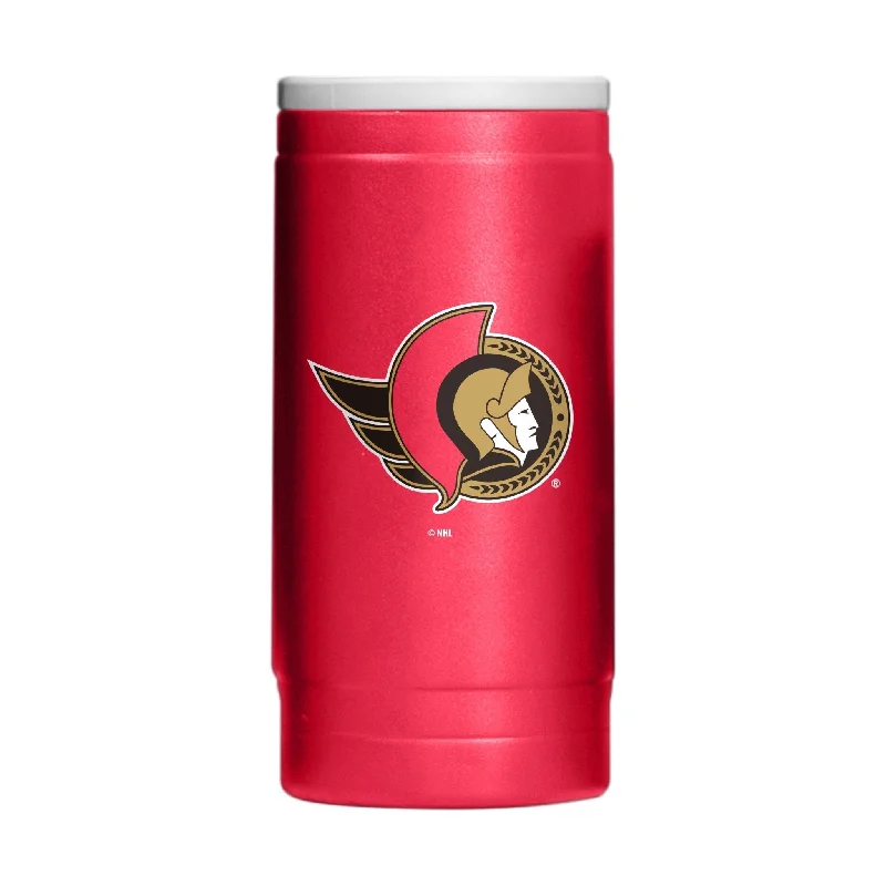 Gift Personalized Team Mugs-Ottawa Senators 12oz Flipside Powder Coat Slim Can Coolie