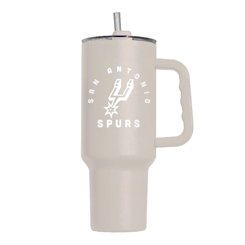 Personalized Mugs For Event Teams-San Antonio Spurs 40oz Archway Powder Coat Tumbler