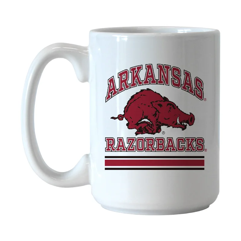 Custom Mug Gifts For Sports Teams-Arkansas Vault 15oz Archway Sublimated Mug