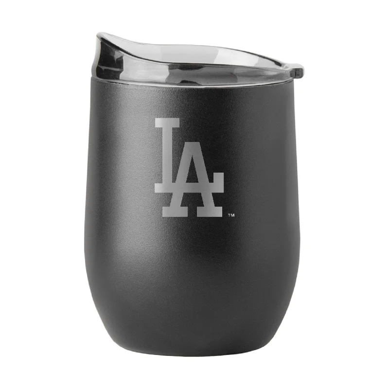 Team Logo Mugs-Los Angeles Dodgers 16oz Black Etch Powder Coat Curved Bev