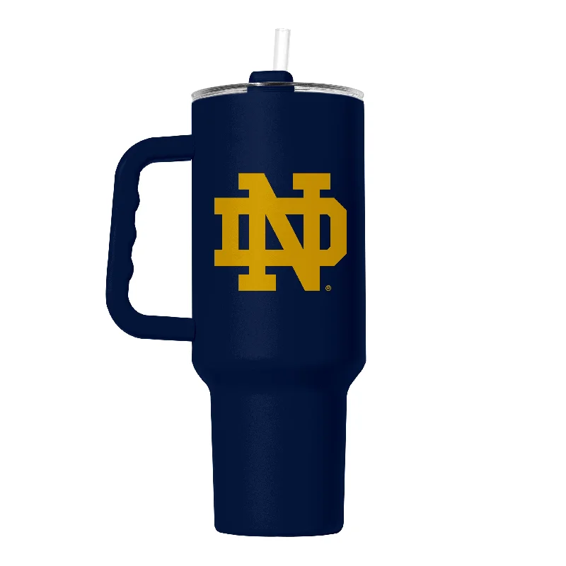 Fun Team Mugs For Groups-Notre Dame 40oz Flipside Powder Coat Tumbler