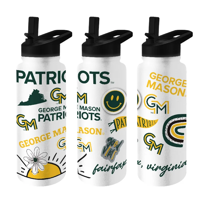 Personalized Team Mugs With Funny Quotes-George Mason 34oz Native Quencher Bottle