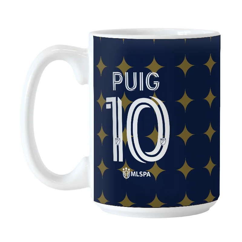 Custom Team Mugs For Celebrating Achievements-LA Galaxy Riqui Puig 15oz Sublimated Mug