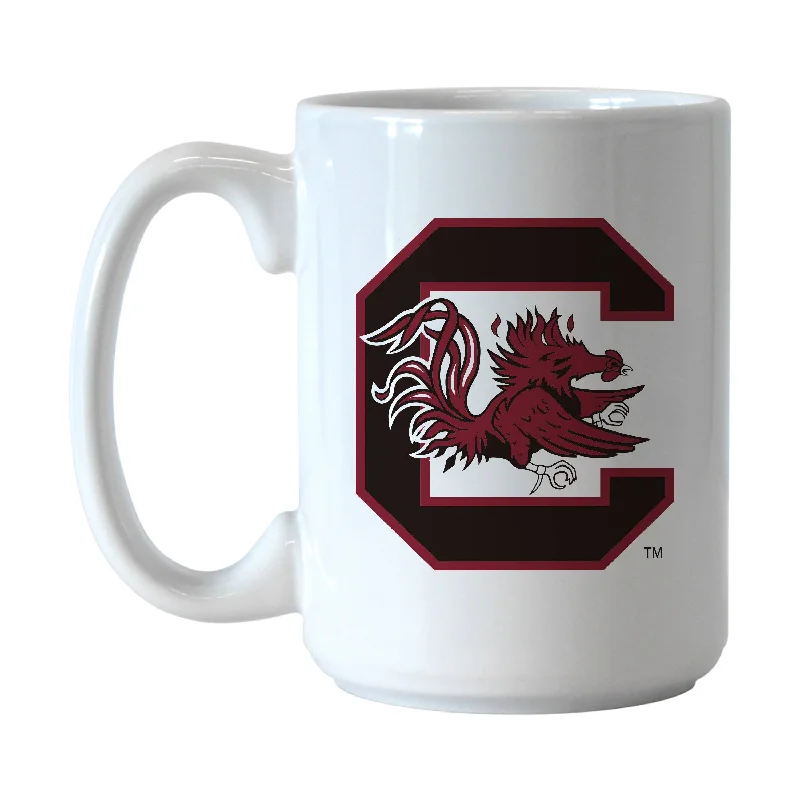 Team Mugs For High School Sports-South Carolina 15oz Letterman Sublimated Mug