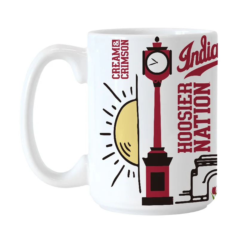 Personalized Team Mugs For Friends-Indiana 15oz Native Sublimated Mug