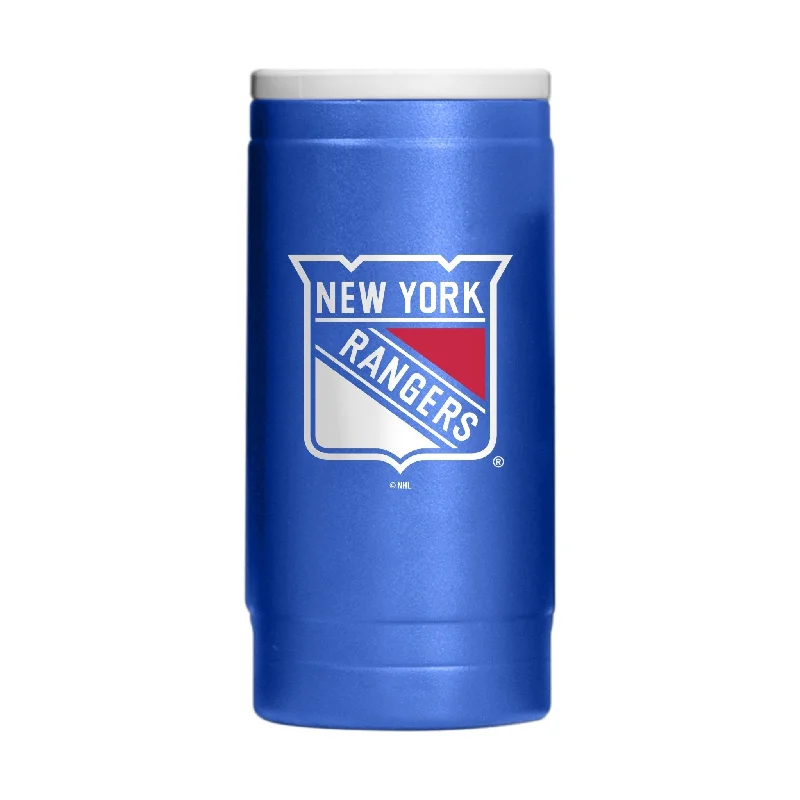 High-End Team Mugs-New York Rangers 12oz Flipside Powder Coat Slim Can Coolie