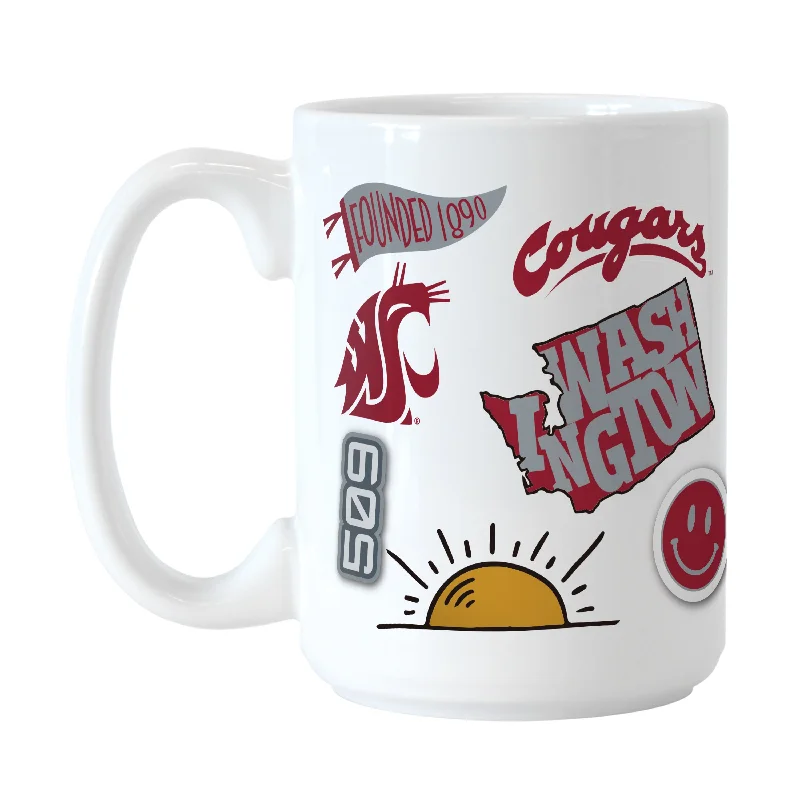 Team Mugs For Student Organizations-Washington State 15oz Native Sublimated Mug