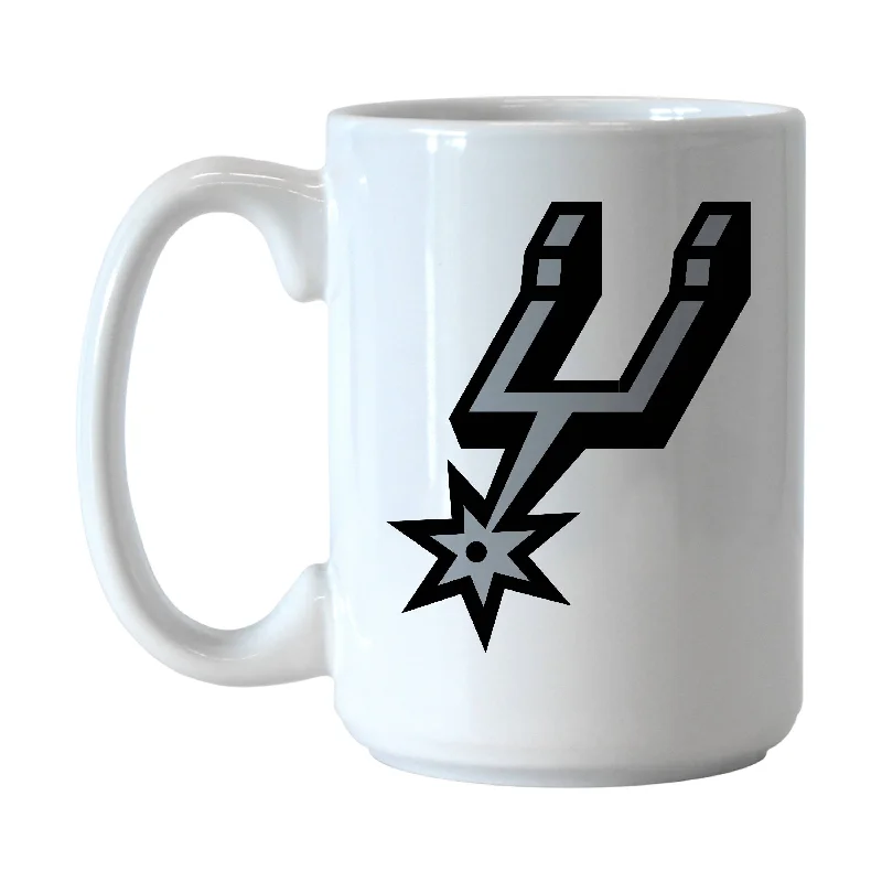 Custom Sports Team Mugs With Custom Colors-San Antonio Spurs 15oz Gameday Sublimated Mug