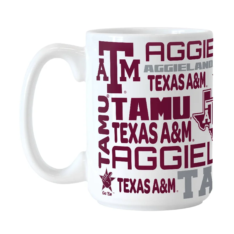 Custom Mugs For Club Members-Texas A&M 15oz Spirit Sublimated Mug