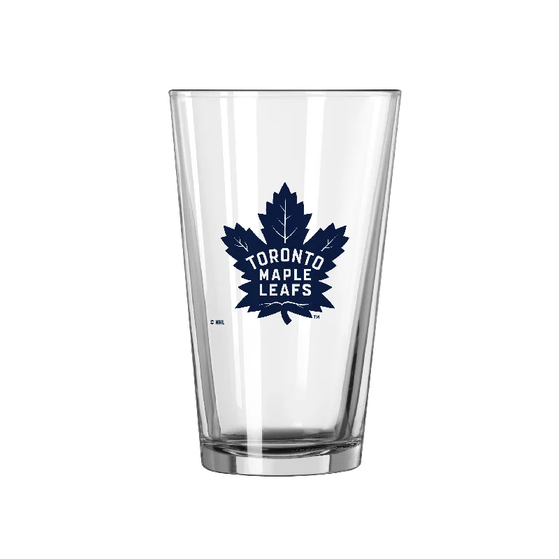 Bulk Personalized Team Mugs-Toronto Maple Leafs 16oz Gameday Pint Glass