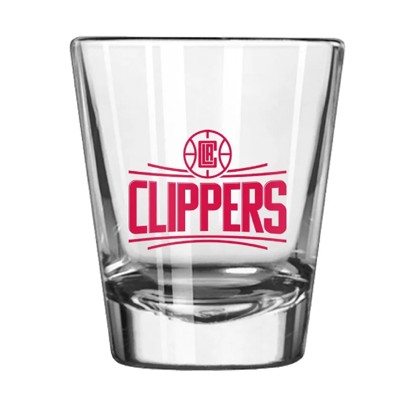 Custom Mugs With Team Symbols-Los Angeles Clippers 2oz Gameday Shot Glass