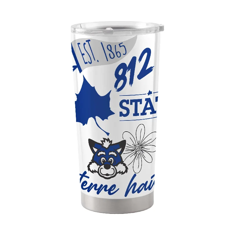 Personalized Team Mugs For Coaches And Players-Indiana State 20oz Native Stainless Tumbler