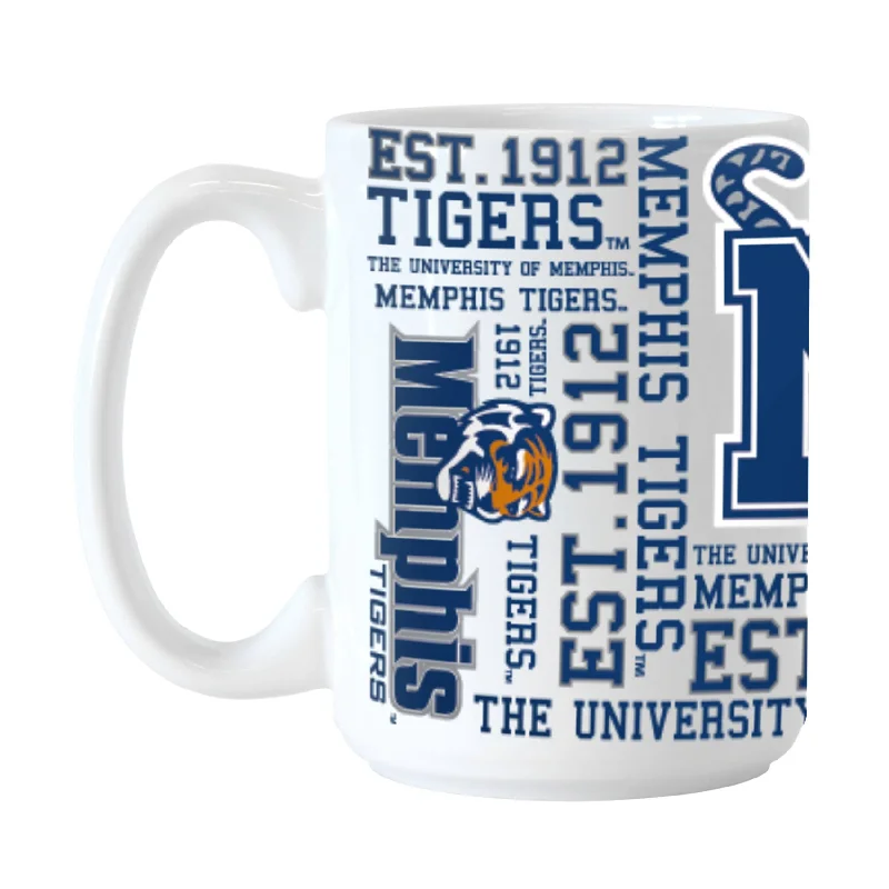 Personalized Team Mugs For Recognition-Memphis 15oz Spirit Sublimated Mug