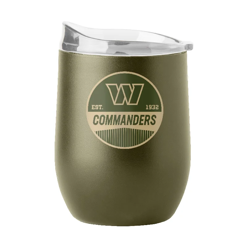 Sports Team Mugs-Washington Commanders 16oz Badge Powder Coat Curved Beverage