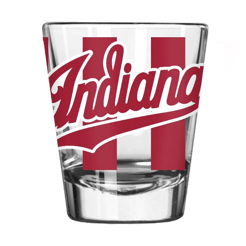 Custom Mugs For Team Gatherings-Indiana Candy Stripe 2oz Shot Glass