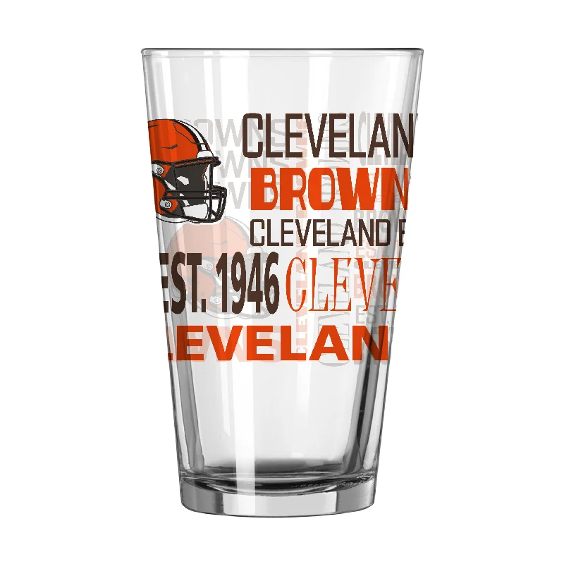 Team Mugs For Group Celebrations-Cleveland Browns 16oz Spirit Pint Glass