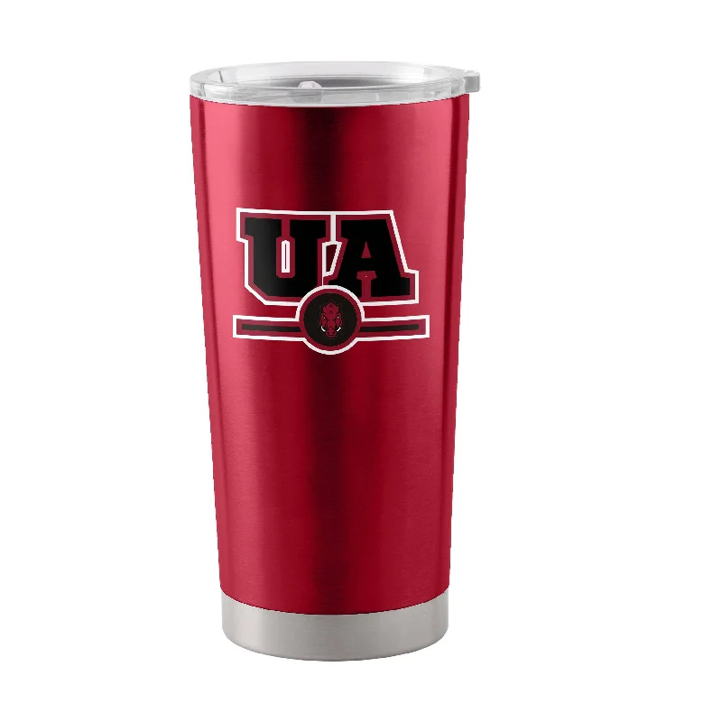 Fun Team Mugs For Groups-Arkansas Letterman 20 oz Stainless Tumbler