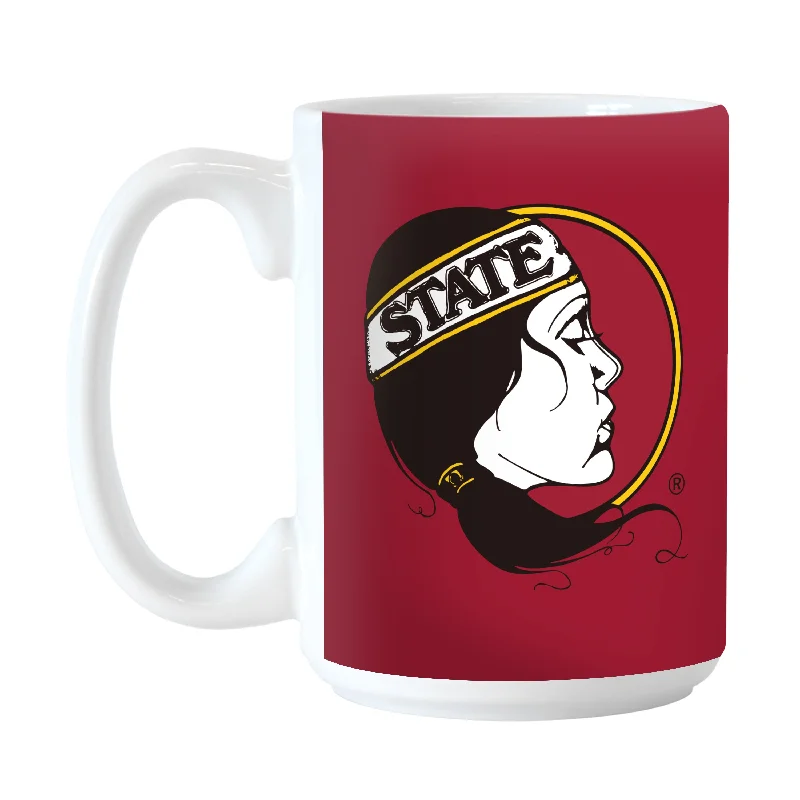 Custom Sports Team Mugs With Slogans-Florida State 15oz Logo Sublimated Mug