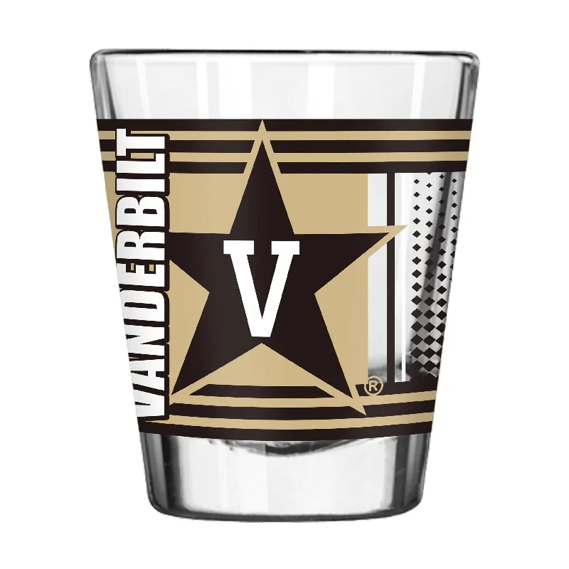 Custom Team Mugs For Group Gifts-Vanderbilt 2oz Hero Shot Glass