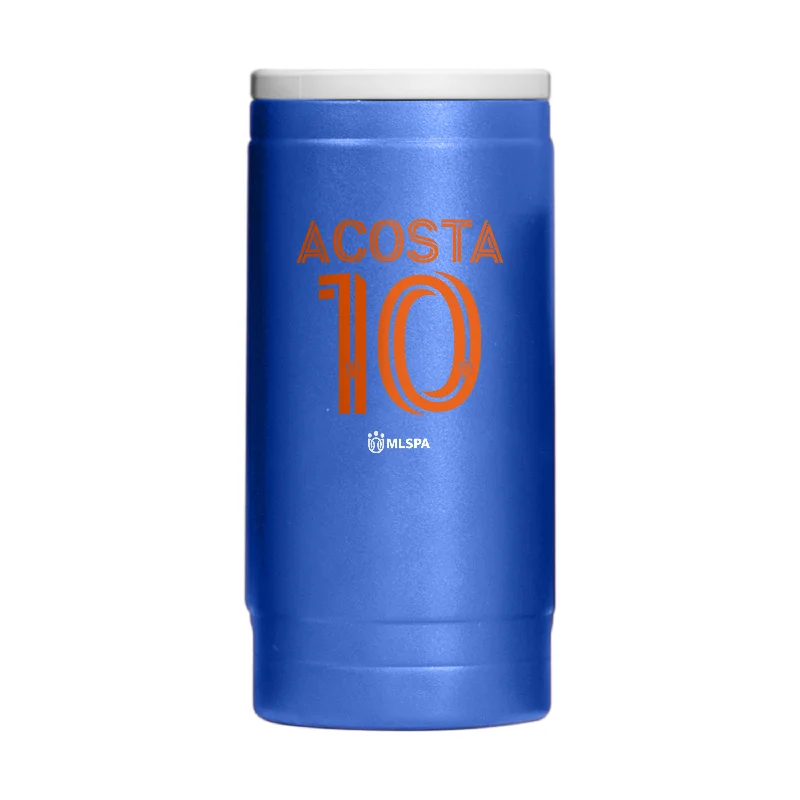 Personalized Mugs With Team Logo And Name-FC Cincinnati Luciano Acosta 12oz Powdercoat SlimCan Coolie