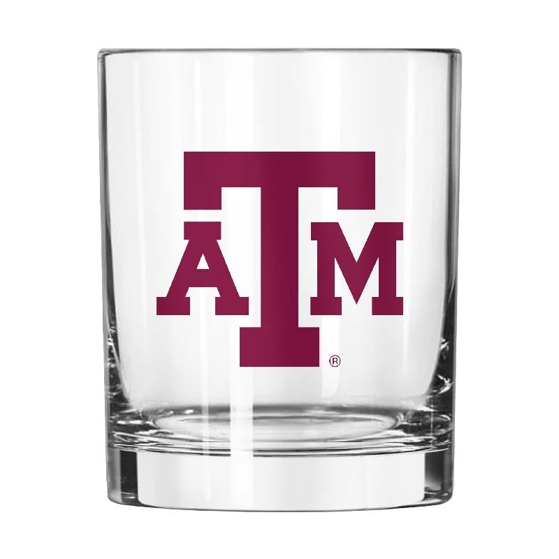 Team Mugs With Player Images-Texas A&M 14oz Flipside Rocks Glass