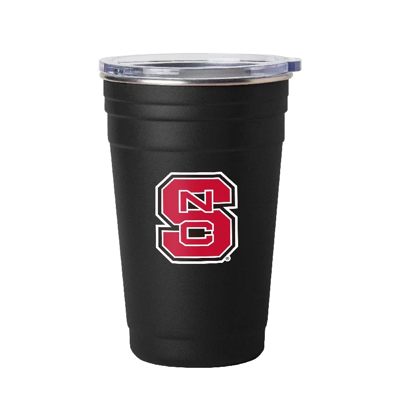 Team Mugs For Fundraising-NC State Black 22oz Flipside Stainless Cup