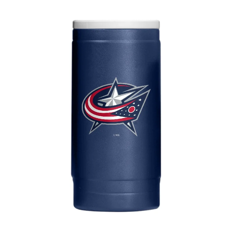 Team Mugs With Group Pictures-Columbus Blue Jackets 12oz Flipside Powder Coat Slim Can Coolie