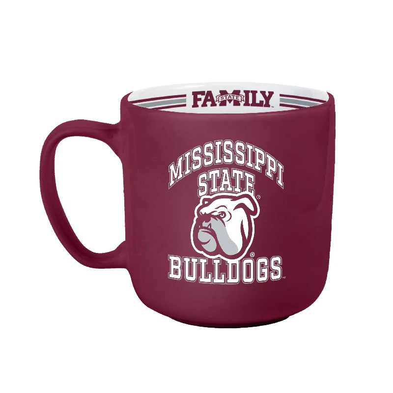 Custom Sports Mugs For Teams-Mississippi State 15oz Stripe Mug