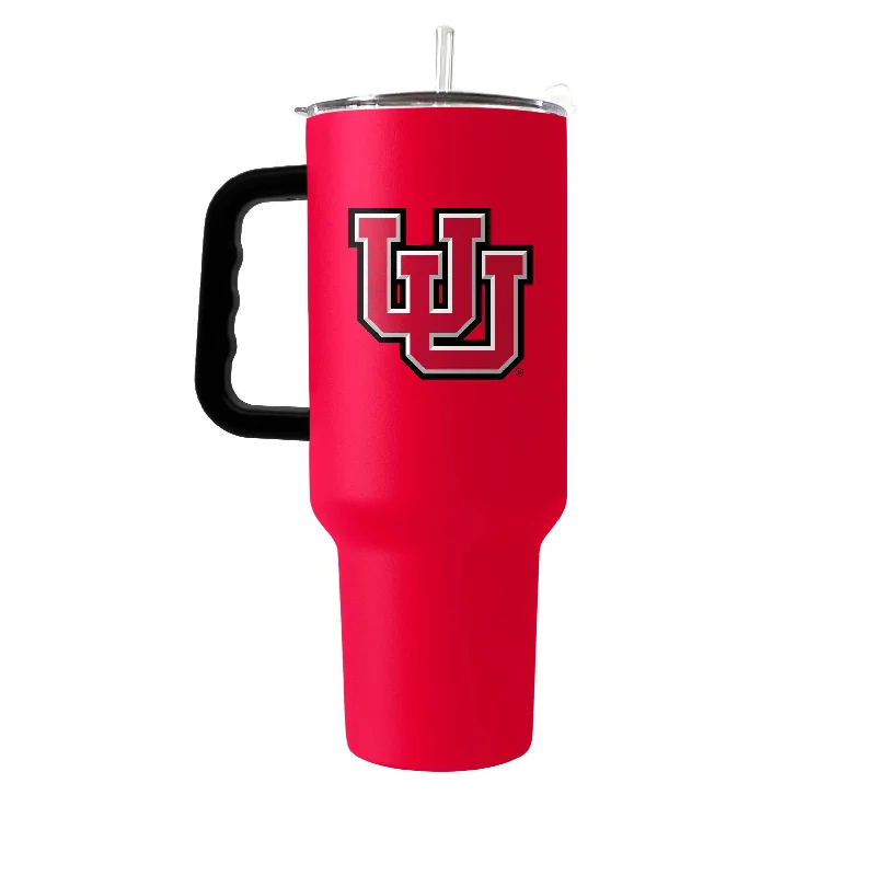 Team Mugs For Group Gatherings-Utah 40oz Flipside Powder Coat Tumbler