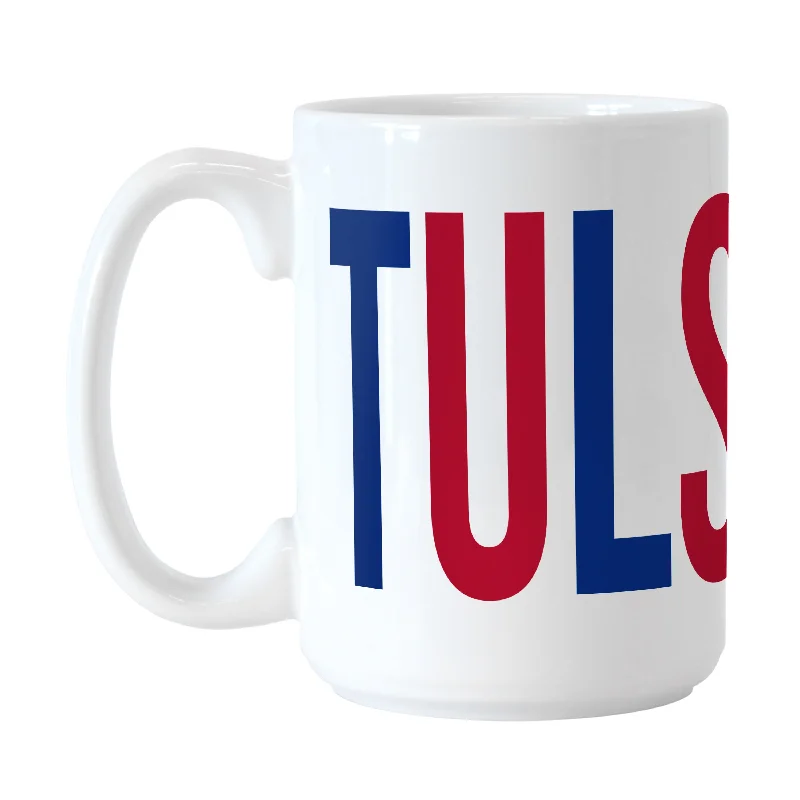 Personalized Team Mugs With Colorful Designs-Tulsa 15oz Overtime Sublimated Mug