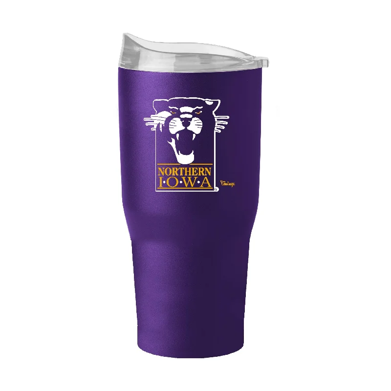 Team Mugs For Office Gifts-Northern Iowa Vault 30oz Flipside Powder Coat Tumbler