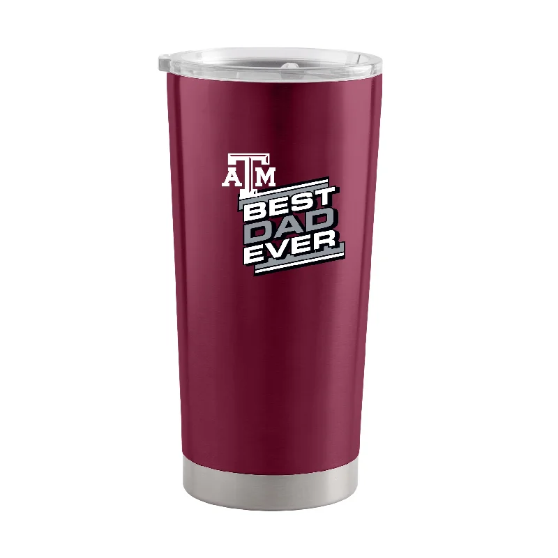 Best Gifts For Team Members-Texas A&M 20oz Best Dad Ever Stainless Tumbler