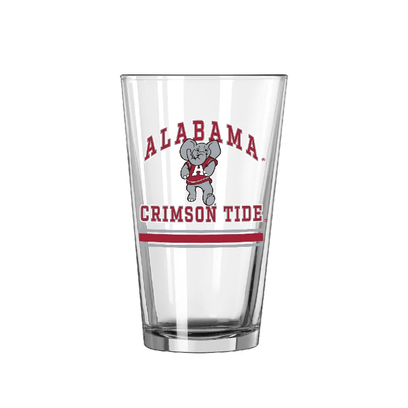 Custom Team Mugs For Birthdays-Alabama Vault 16oz Archway Pint Glass