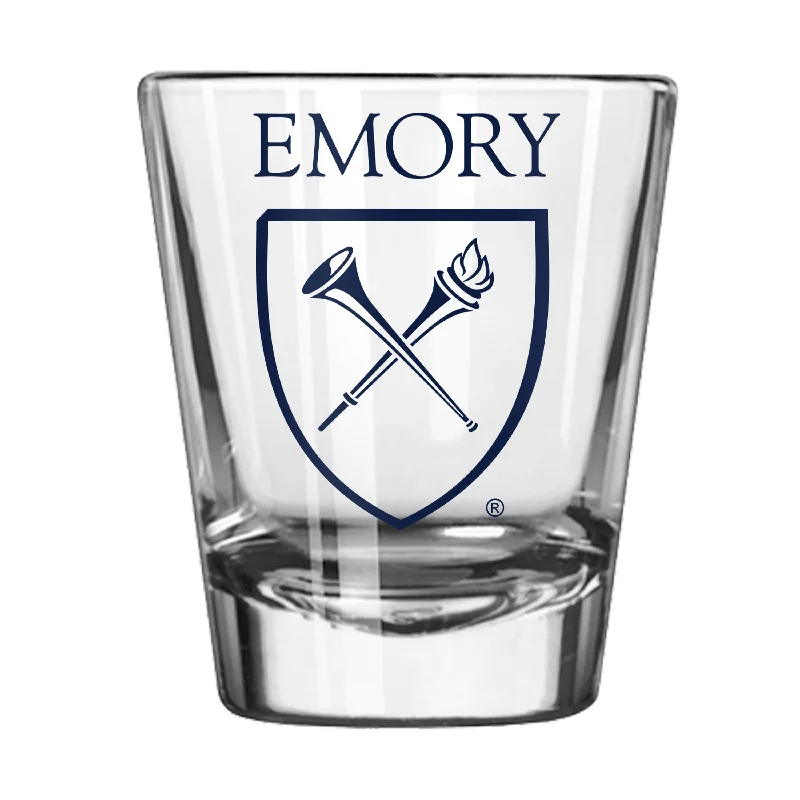 Personalized Team Mugs For Event Prizes-Emory University 2oz Logo Shot Glass