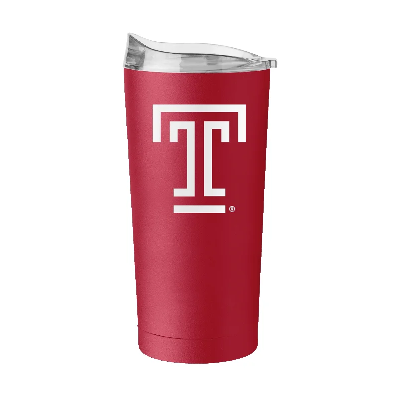 Custom Team Mugs With Mascots-Temple 20oz Flipside Powder Coat Tumbler