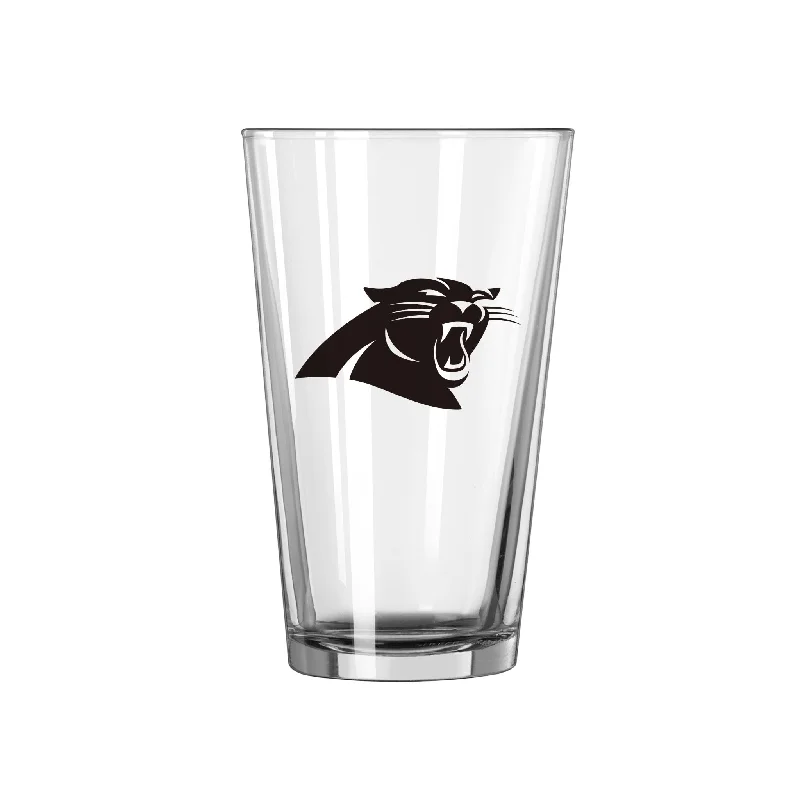 Gift Mugs For Teams-Carolina Panthers Black 16oz Gameday Pint Glass