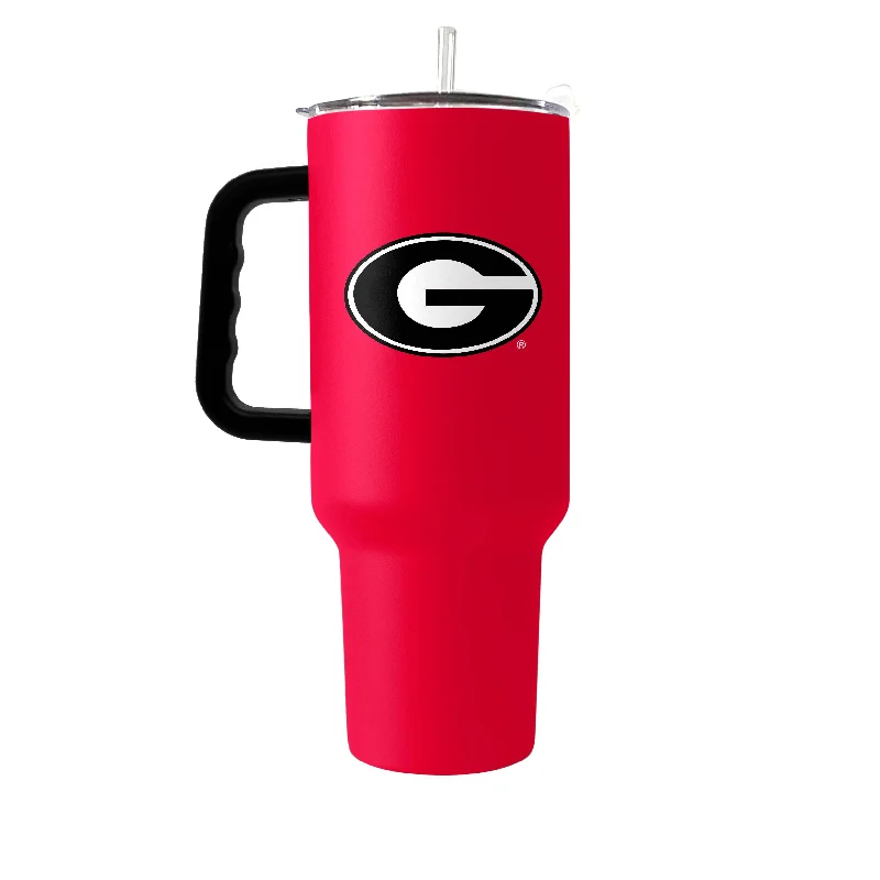 Custom Sports Team Mugs With Name-Georgia 40oz Flipside Powder Coat Tumbler