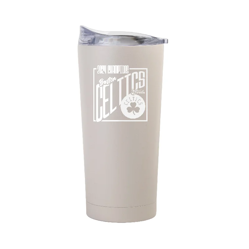 Affordable Custom Team Mugs-Boston Celtics 20oz 2024 NBA Finals Champions Sand Powder Coat Tumbler