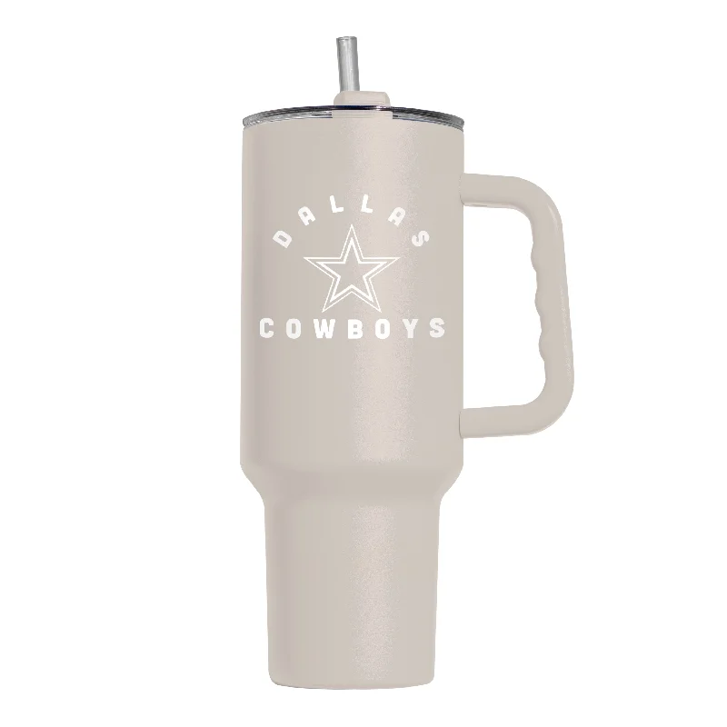 Team Mugs With Player Numbers-Dallas Cowboys 40oz Archway Sand Powder Coat Tumbler