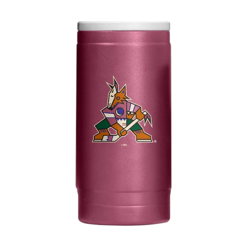 Eco-Friendly Team Mugs For Sports Teams-Arizona Coyotes 12oz Flipside Powder Coat Slim Can Coolie