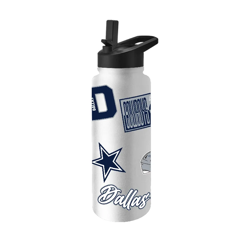 Custom Sports Team Mugs With Custom Colors-Dallas Cowboys Dream Weave 34oz Quencher Bottle